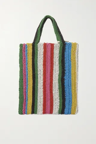 Chloé - Knit Medium Woven Leather Tote - Pink