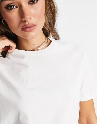 AllSaints Pippa boyfriend t-shirt in white
