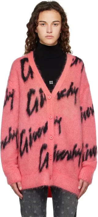Givenchy Pink All-Over Cardigan