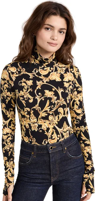 alice + olivia Delaina Long Sleeve Turtleneck Top