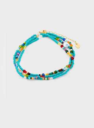 Emily Eye Beaded Wrap Bracelet