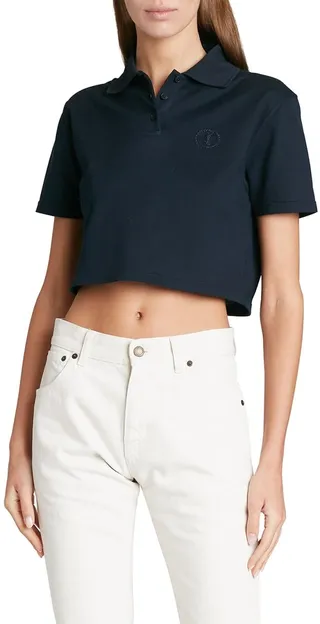Logo-Embroidered Cropped Polo