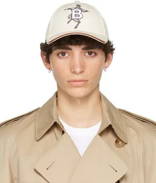 Burberry Off-White Mythical Alphabet 'B' Faun Cap