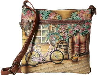 Anuschka Expandable Travel Crossbody 550 (Vintage Bike) Handbags