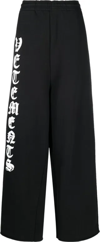 Logo-Print Wide-Leg Track Pants