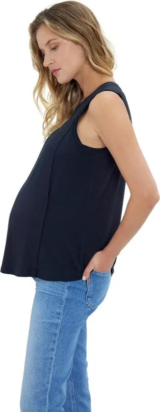 Maternity Ingrid & Isabel Easy Nursing Tank Black L