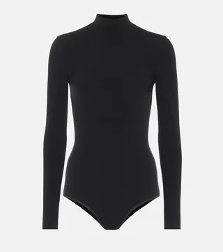 Wool-blend turtleneck bodysuit