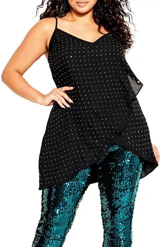 Embellished High-Low Camisole