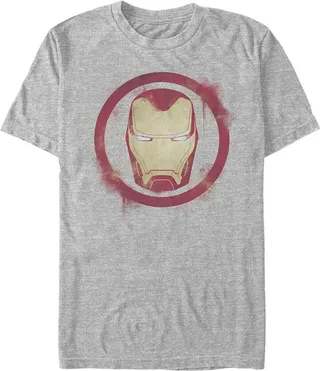 Men's Marvel Avengers: Endgame Smudged Iron Man T-Shirt - Athletic Heather - Small