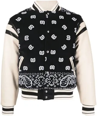 Bandana-Print Bomber Jacket