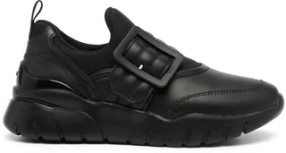 Monogram-Print Buckled Sneakers