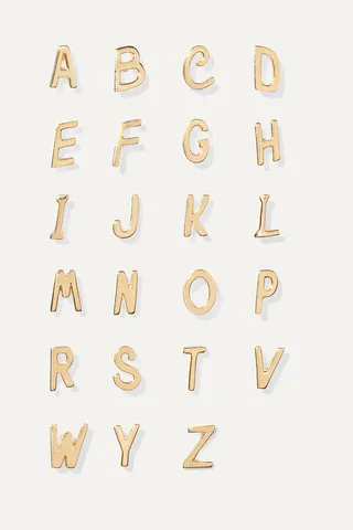 Alison Lou - Letter 14-karat Gold Earring - I