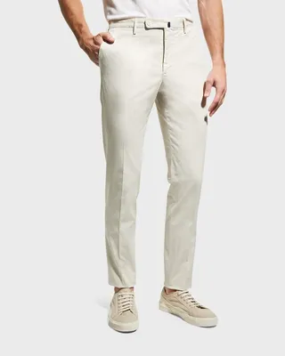 Men's Slim Fit Cotton-Stretch Trousers