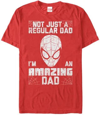 Marvel Men's Comic Collection Spider-Man I'm An Amazing Dad Short Sleeve T-Shirt