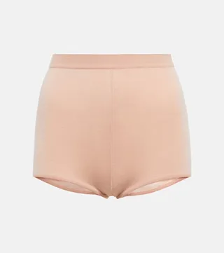 Cashmere and silk jersey shorts