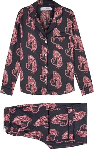 Desmond & Dempsey Sansindo Printed Cotton Pyjama Set
