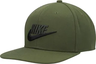 Men's Nike Olive Throwback Logo Pro Futura Performance Snapback Hat