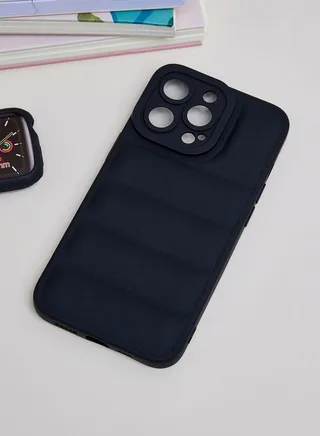 Quilted Black Iphone 13 Pro Case