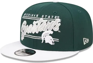 Men's New Era Green Michigan State Spartans Team Script 9FIFTY Snapback Hat