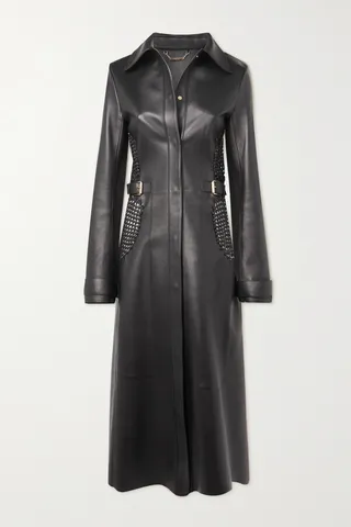 Chloé - Woven Leather Coat - Black
