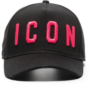 Icon-embroidered baseball cap