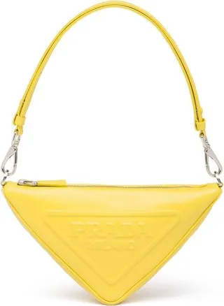 Triangle leather mini bag