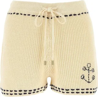 Zimmermann Anchor-Embroidered Drawstring Shorts