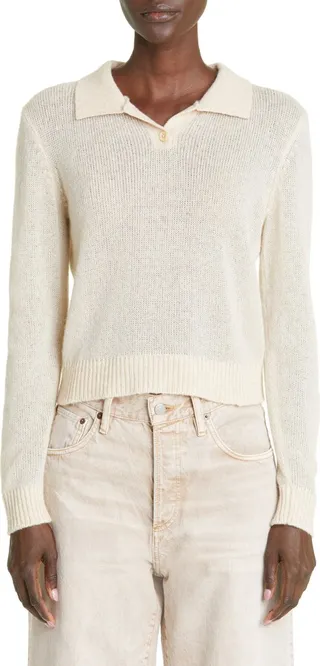 Nimbus Long Sleeve Cashmere Blend Polo