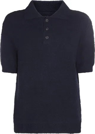 Maison Margiela Short-Sleeved Knitted Polo-Shirt