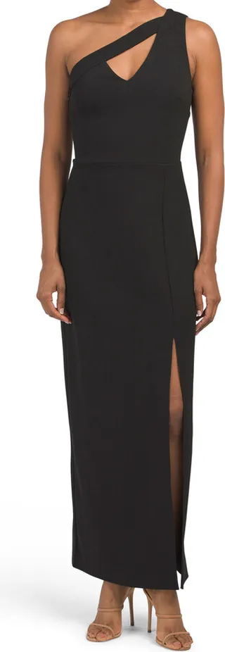 Lara One Shoulder Front Slit Gown