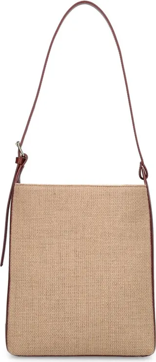 Virginie jute & leather shoulder bag