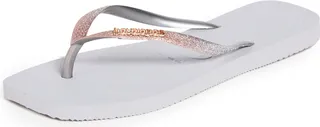 Havaianas Slim Square Glitter Flip Flops