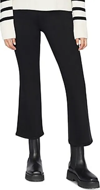 Frame The Jetset High Rise Crop Bootcut Jeans in Sheen Noir