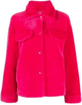 Button-Up Shearling Jacket