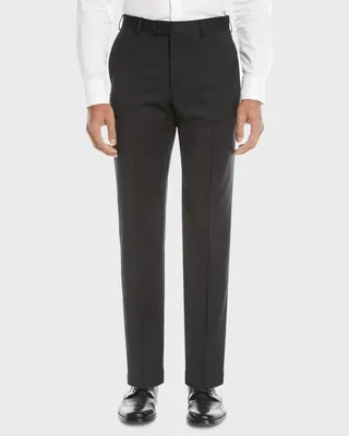 Basic Flat-Front Wool Trousers