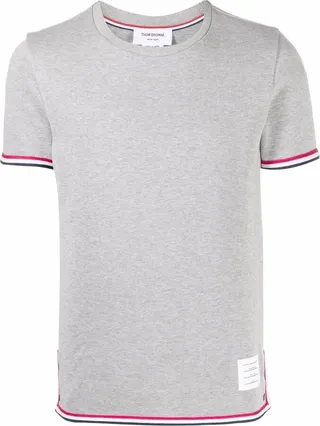 contrast-trim short-sleeve T-shirt