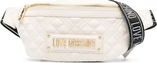Logo-Plaque Quilted Belt Bag