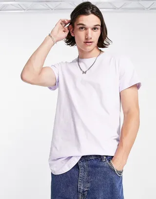 Sixth June regular fit rounded hem T-shirt in lilac