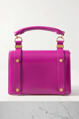 Chloé - + Net Sustain Ora Small Leather Tote - Purple
