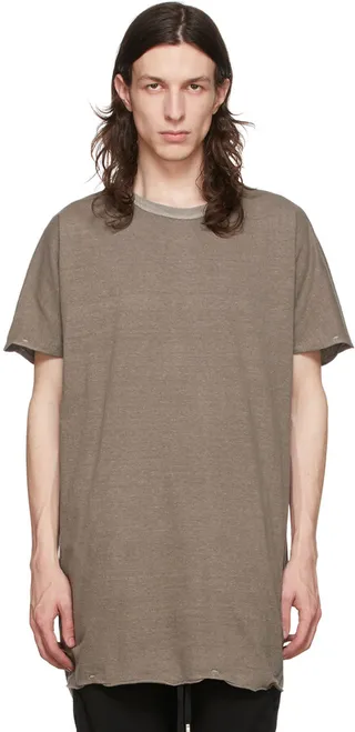 Boris Bidjan Saberi Grey Cotton T-Shirt