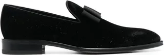 Almond-Toe Bow-Detail Loafers