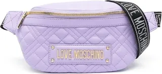 Logo-Plaque Quilted Belt Bag