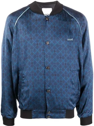 Logo-Print Bomber Jacket