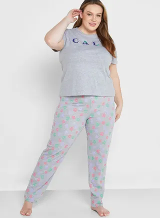 Graphic Printed Pyjama Set
