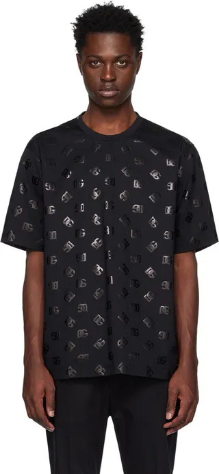 Dolce & Gabbana Black Printed T-Shirt