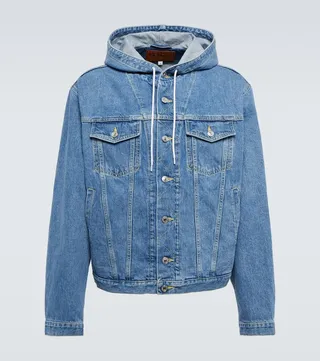 Hooded denim jacket