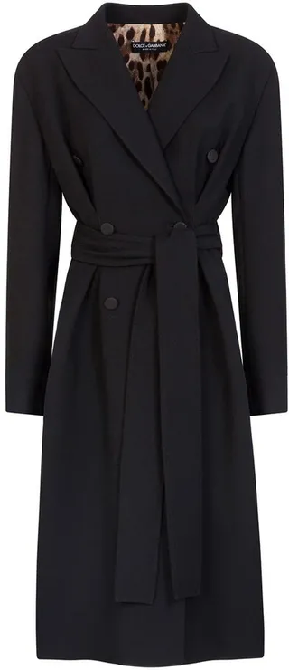 Peak-Lapel Trench Coat