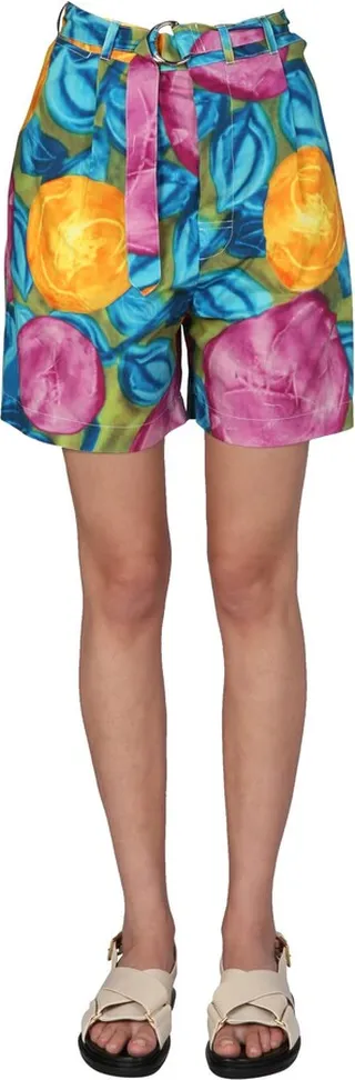 Multicolor Print Bermuda