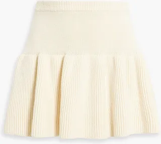 Ribbed wool mini skirt