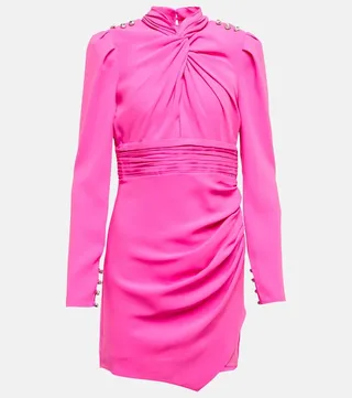 Twisted crepe minidress